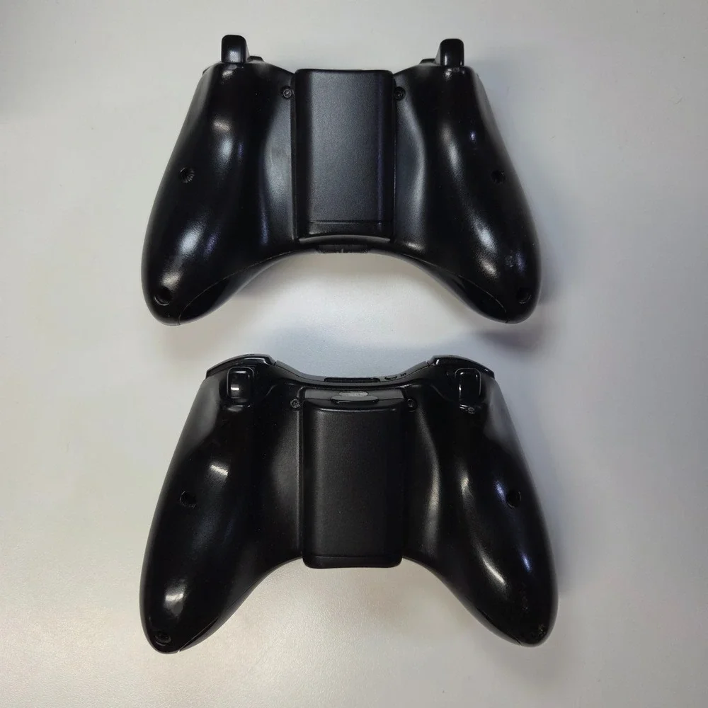 Microsoft Xbox 360 Wireless Controller Black Pair Untested